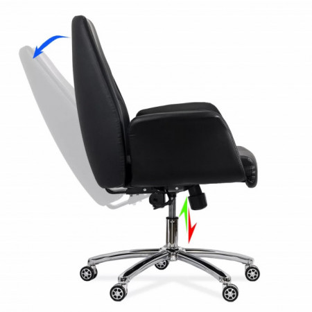 Scaun directorial rotativ, rezistent la 200 kg, model OFF800, negru