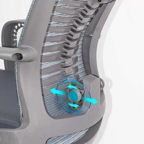 Scaun ergonomic din mesh cu suport lombar SYYT 9502 gri