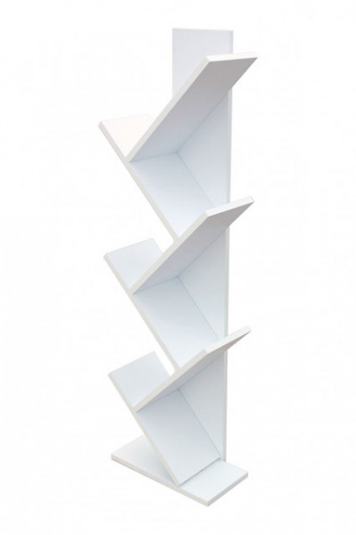 biblioteca rafturi albe tip copac 6070