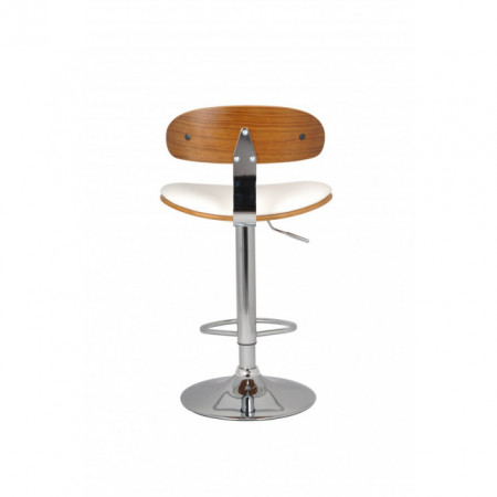 Scaun bar Ares, alb, 49x42x84-105 cm
