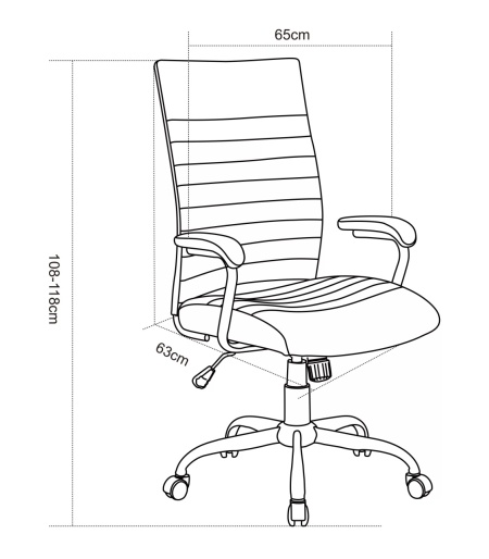 Scaun de birou directorial Davik, negru,