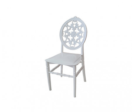 Scaun de evenimente PP 100%, model RKgirit6, alb/auriu