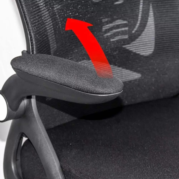 Scaun ergonomic de lucru negru din mesh cu suport picioare reglabil OFF 650 - Img 5