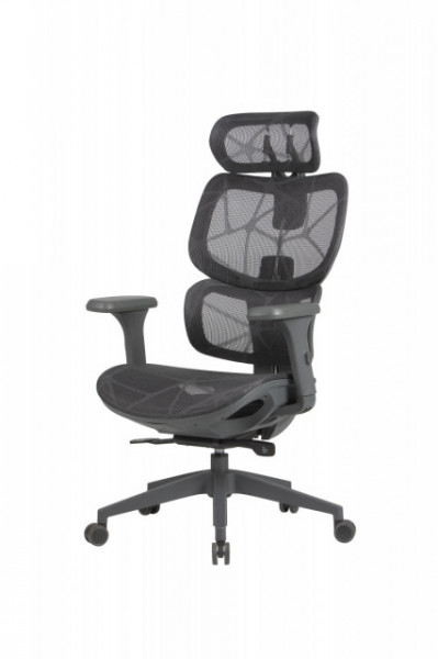 Scaun birou ergonomic HumanTech, rotativ, mesh, GRI