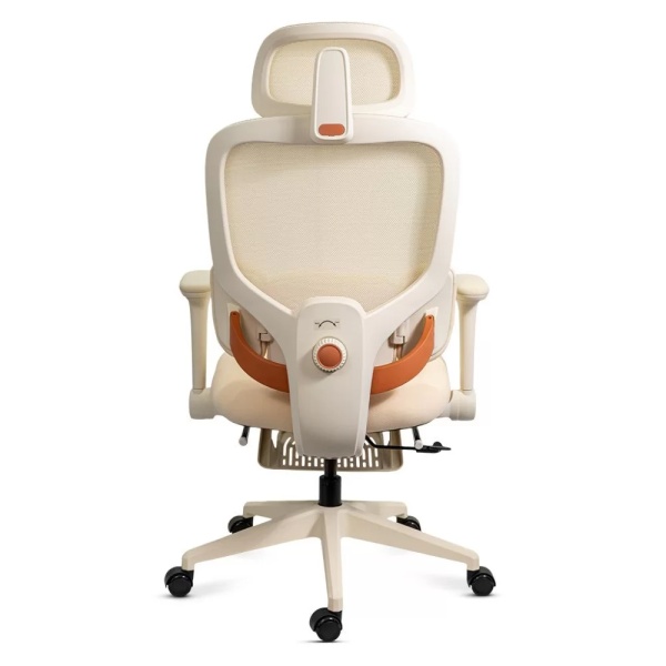 Scaun ergonomic din mesh cu suport pentru picioare, tetieră reglabilă și spătar rabatabil SYYT 9523 negru - Img 6
