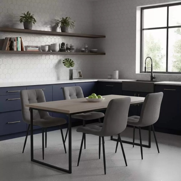 Scaun living din catifea cu cadru metalic BUC 211