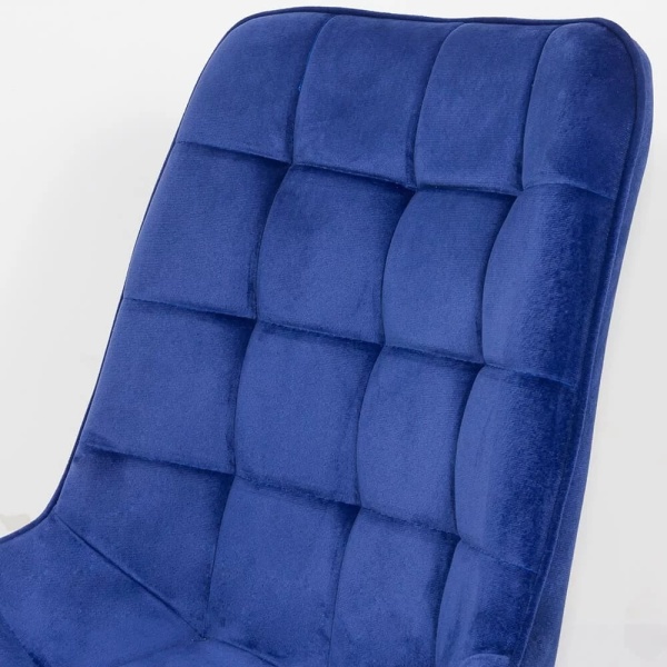 Scaun living din catifea si cadrul metalic