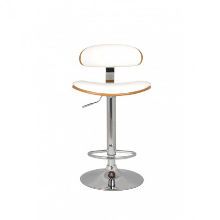 Scaun bar Ares, alb, 49x42x84-105 cm