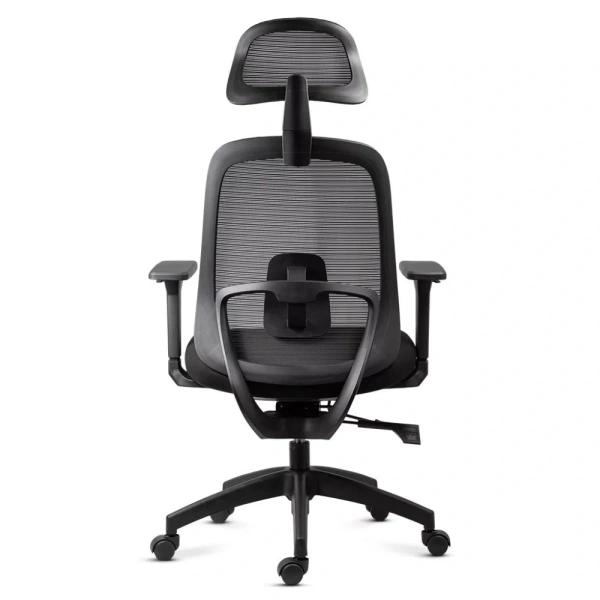 Scaun de birou ergonomic din mesh cu tetieră și brațe 3D OFF 404 negru