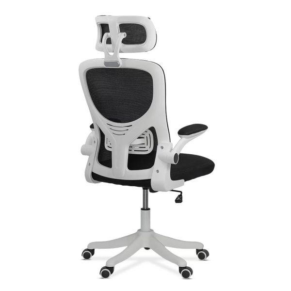 Scaun de birou negru ergonomic cu suport lombar si tetiera reglabila OFF 336 - Img 3