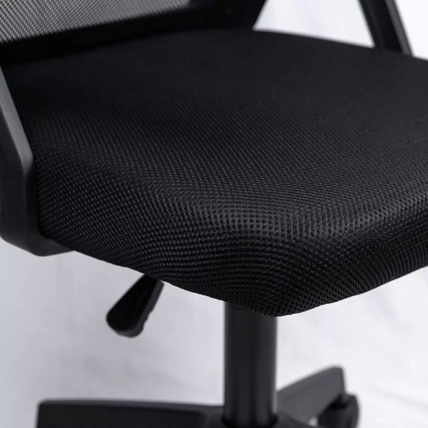 Scaun de birou pentru copii din mesh cu suport lombar OFF 433 negru