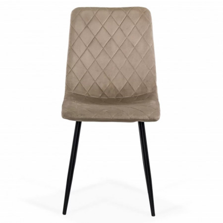Scaun Living din catifea cu picioare negre BUC209 BEJ