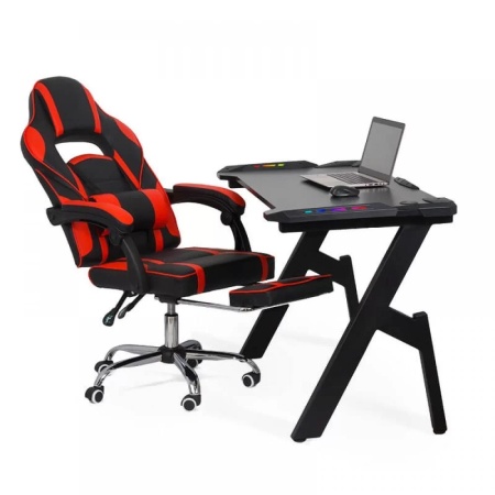 Birou Gaming cu iluminare LED OFF 300 negru