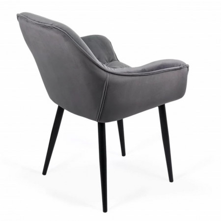 Scaun dinning tapitat catifea, Buc257 Gri