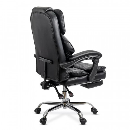 Scaun directorial cu suport picioare, OFF411  Negru