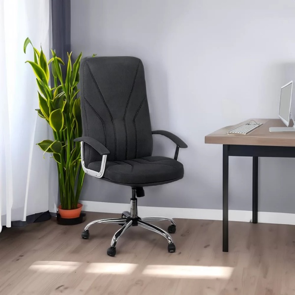 Scaun de birou managerial textil OFF 710 negru - Img 5