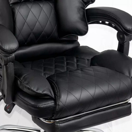 Scaun directorial cu suport picioare, OFF411  Negru
