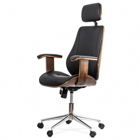 Scaun directorial din piele ecologica OFF1606 Negru
