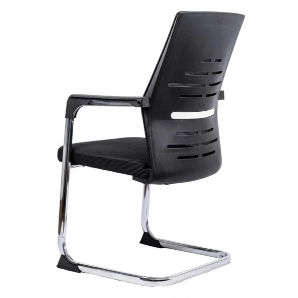 Scaun vizitator din mesh cu cadru tip sanie OFF 807 negru