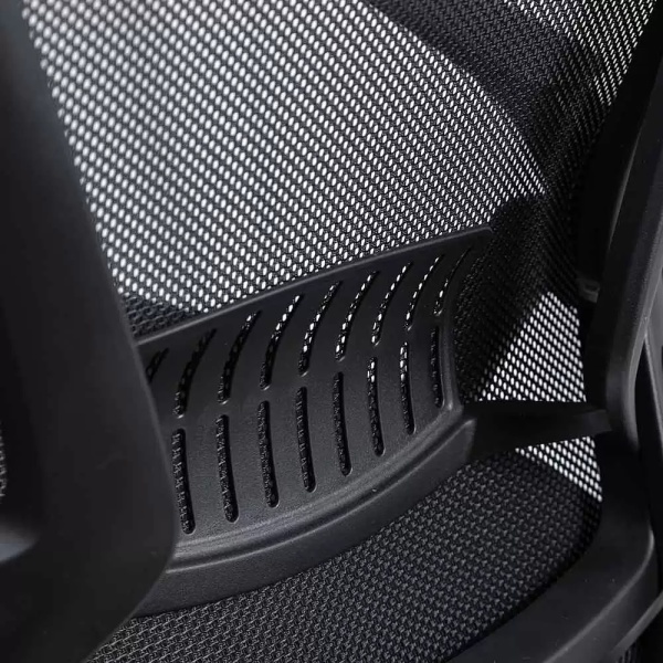 Scaun de birou pentru copii din mesh cu suport lombar OFF 433 negru