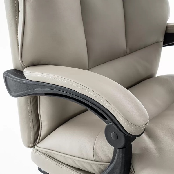 Scaun directorial negru din piele ecologica, cu suport de picioare, rabatabil si confortabil OFF 417 GRI - Img 5
