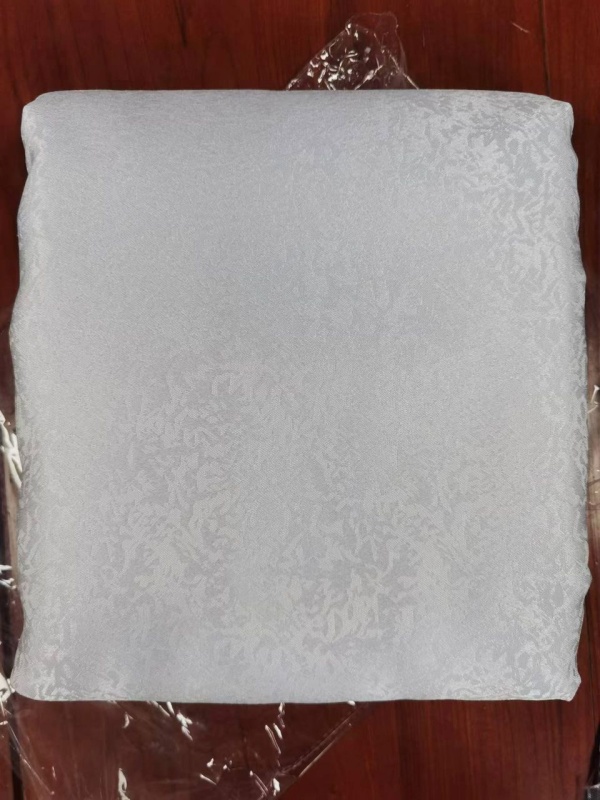 Fata De Masa Rotunda, Jacquard Negru/Alb