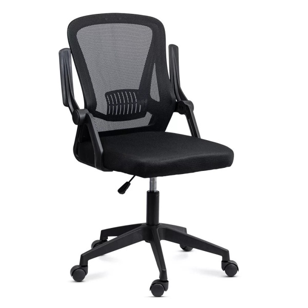 Scaun de birou pentru copii din mesh cu suport lombar OFF 433 negru