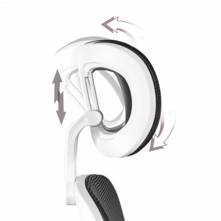 Scaun ergonomic cu suport lombar activ si tetiera reglabila Model Off432 negru
