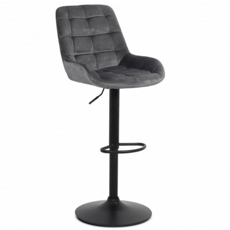scaun de bar catifea abs1451 gri