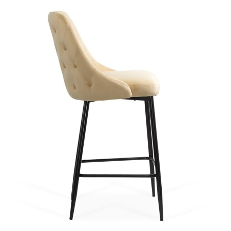 Scaun Bar clasic, cadru fix, catifea Bej Abs 143