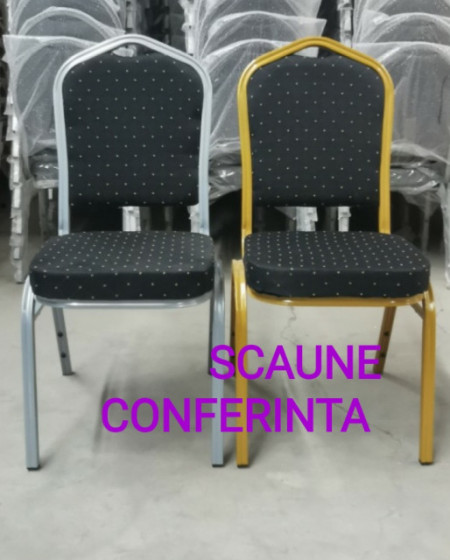 scaun negru gri auriu