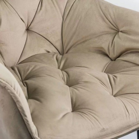 Scaun dinning tapitat catifea, Buc257 Bej