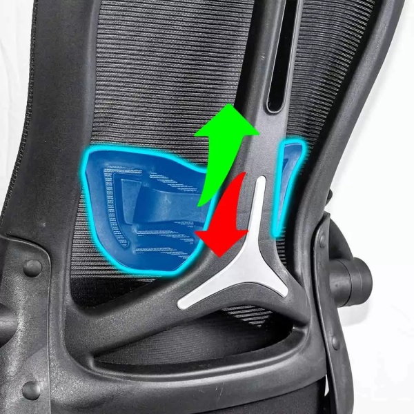 Scaun ergonomic de lucru negru din mesh cu suport picioare reglabil OFF 650 - Img 4