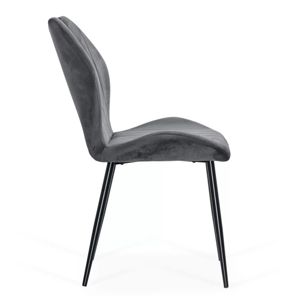 Scaun living bej din catifea cu design modern BUC 204
