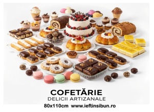 Banner "Cofetărie" Personalizabil 80X110 cm
