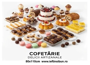 Banner "Cofetărie" Personalizabil 80X110 cm