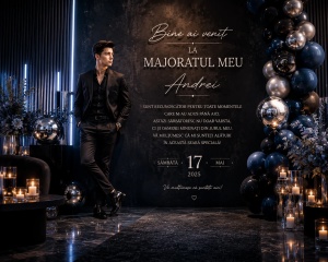 Banner Majorat Băiat Model 11 Premium Bleomarin | ieftinsibun.ro