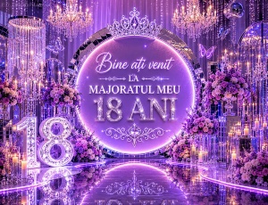 Banner Majorat Fată Model 07 Violet Neon | ieftinsibun.ro