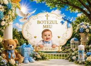 Banner Personalizat Botez model 09