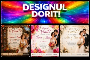 Banner Personalizat Nuntă model 07