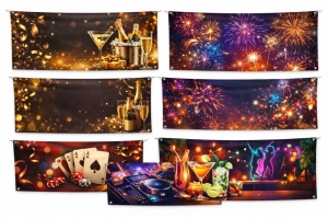 Banner personalizat petrecere – design pe comandă cu temă de petrecere