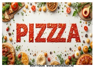 Banner "Pizzerie" personalizat, 80x110 cm