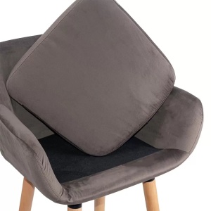 Scaun Bar cu sezut catifea si cadru lemn fag Abs1271 Gri