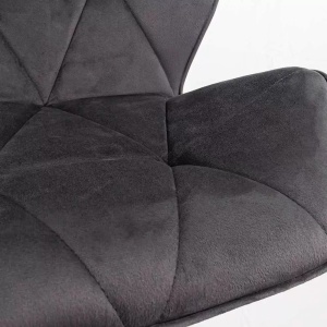 Scaun Bar cu sezut catifea si cadru negru Abs149 gri