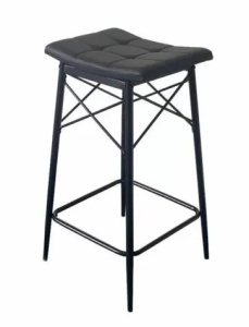 Scaun bar Darton, Negru, 30x40x71 cm