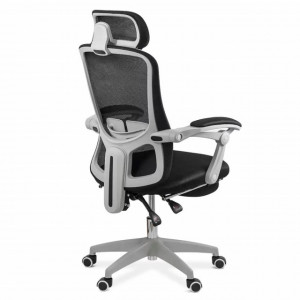 Scaun de birou din mesh, cu cu tetiera si suport picioare, model OFF430