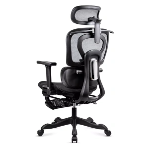 Scaun de birou ergonomic cu masaj lombar, încălzire, rabatare 135° și suport pentru picioare SYYT 9522 negru - Img 2