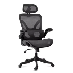 Scaun de birou ergonomic din mesh cu suport lombar OFF 440 negru