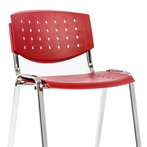 scaun taurus cromat layer rosu