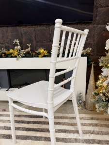 Scaun de evenimente Chiavari PP Virgina 100%, model KD009, alb - Img 3